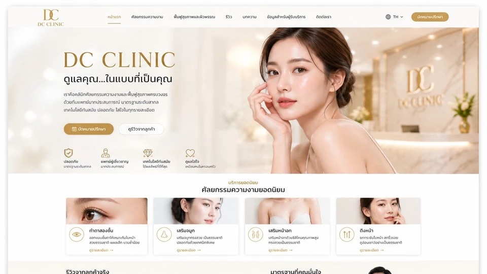 ภาพหน้าจอผลงาน DC Clinic